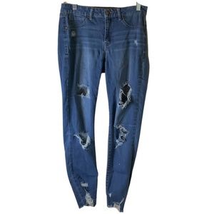 Rewash Distressed Skinny Jeans With Zipper Size 7